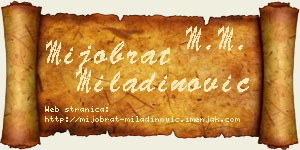 Mijobrat Miladinović vizit kartica